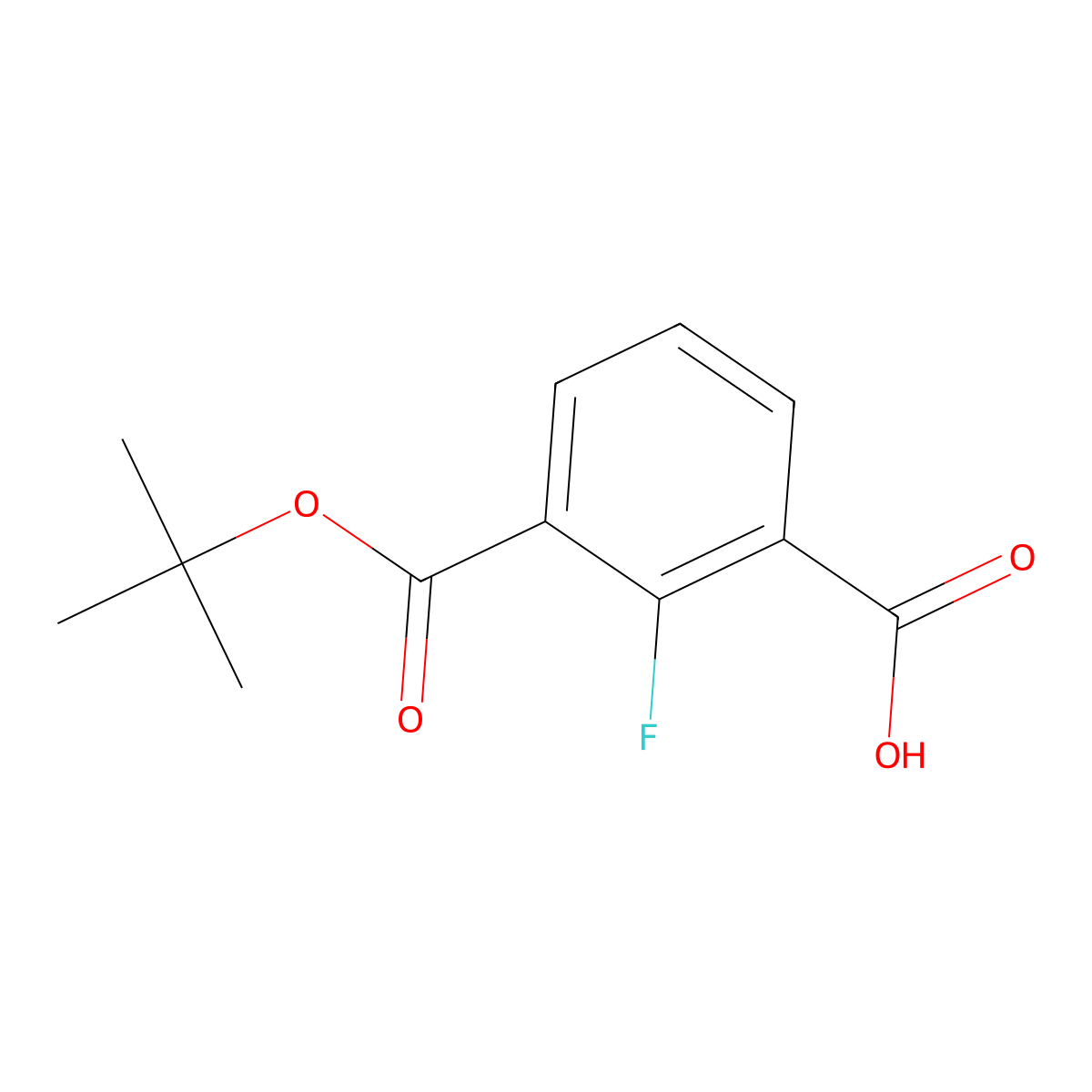 3-[(Tert-butoxy)carbonyl]-2-fluorobenzoic acid molecular structure, CAS 2172080-29-2