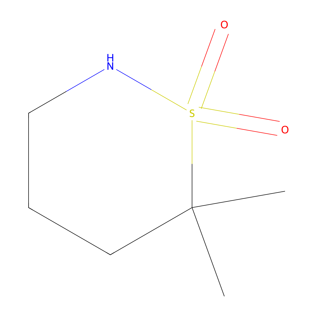 6,6-Dimethyl-1lambda6,2-thiazinane-1,1-dione molecular structure, CAS 2172081-57-9