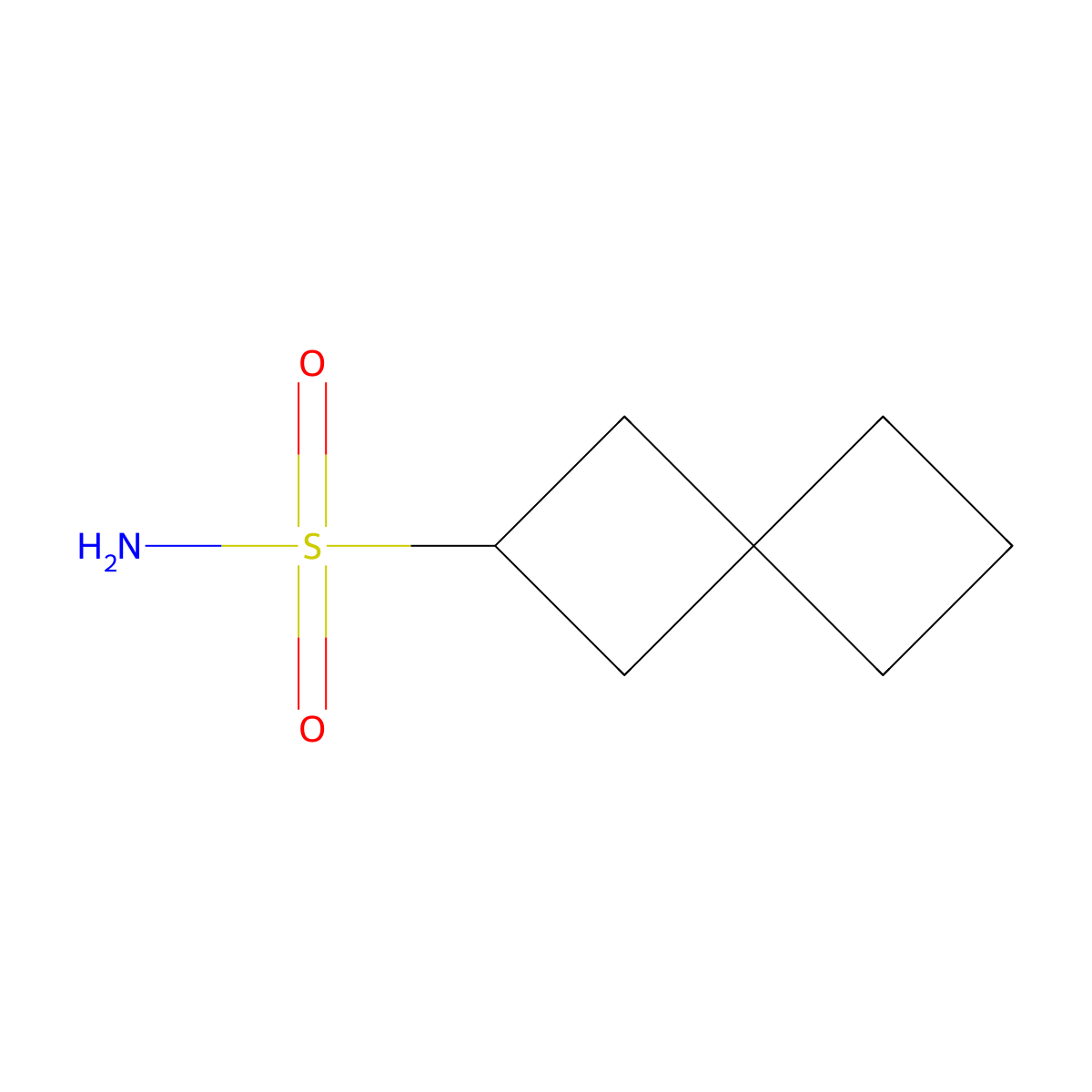 Spiro[3.3]heptane-2-sulfonamide molecular structure, CAS 2172088-37-6