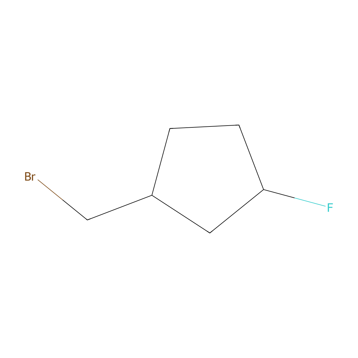 1-(Bromomethyl)-3-fluorocyclopentane molecular structure, CAS 2172091-09-5
