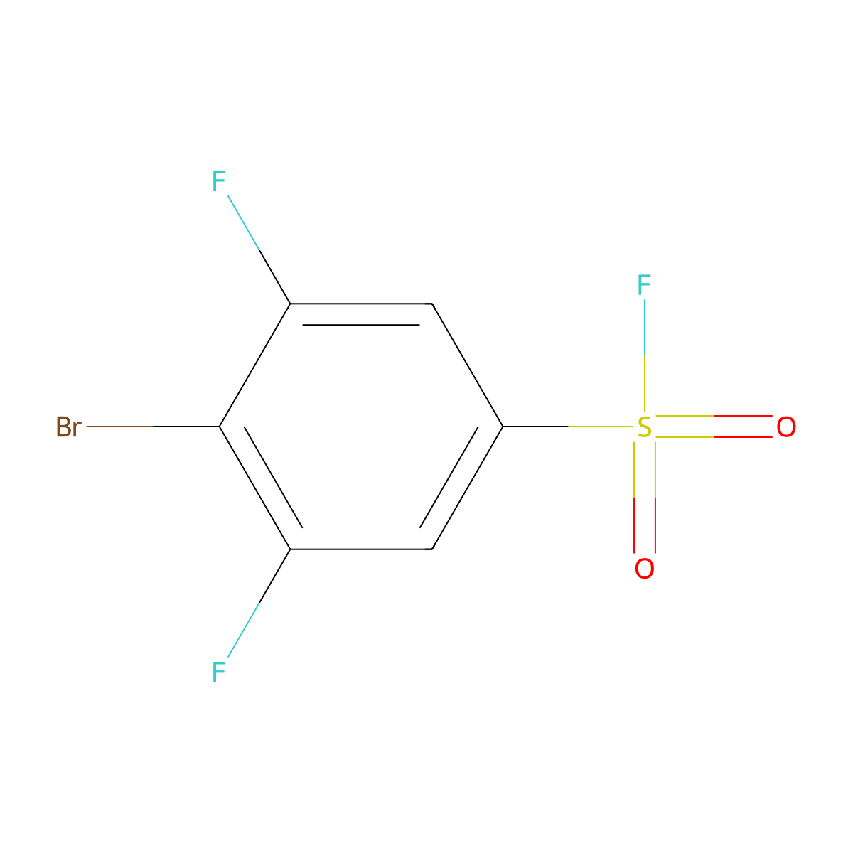 4-Bromo-3,5-difluorobenzene-1-sulfonyl fluoride molecular structure, CAS 2172091-42-6