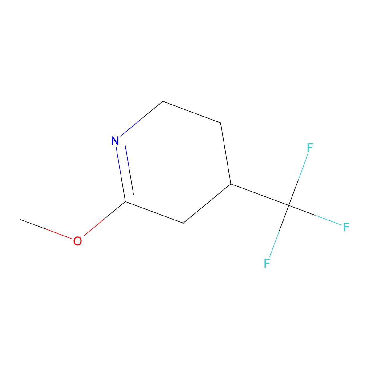 6-Methoxy-4-(trifluoromethyl)-2,3,4,5-tetrahydropyridine molecular structure, CAS 2172091-90-4