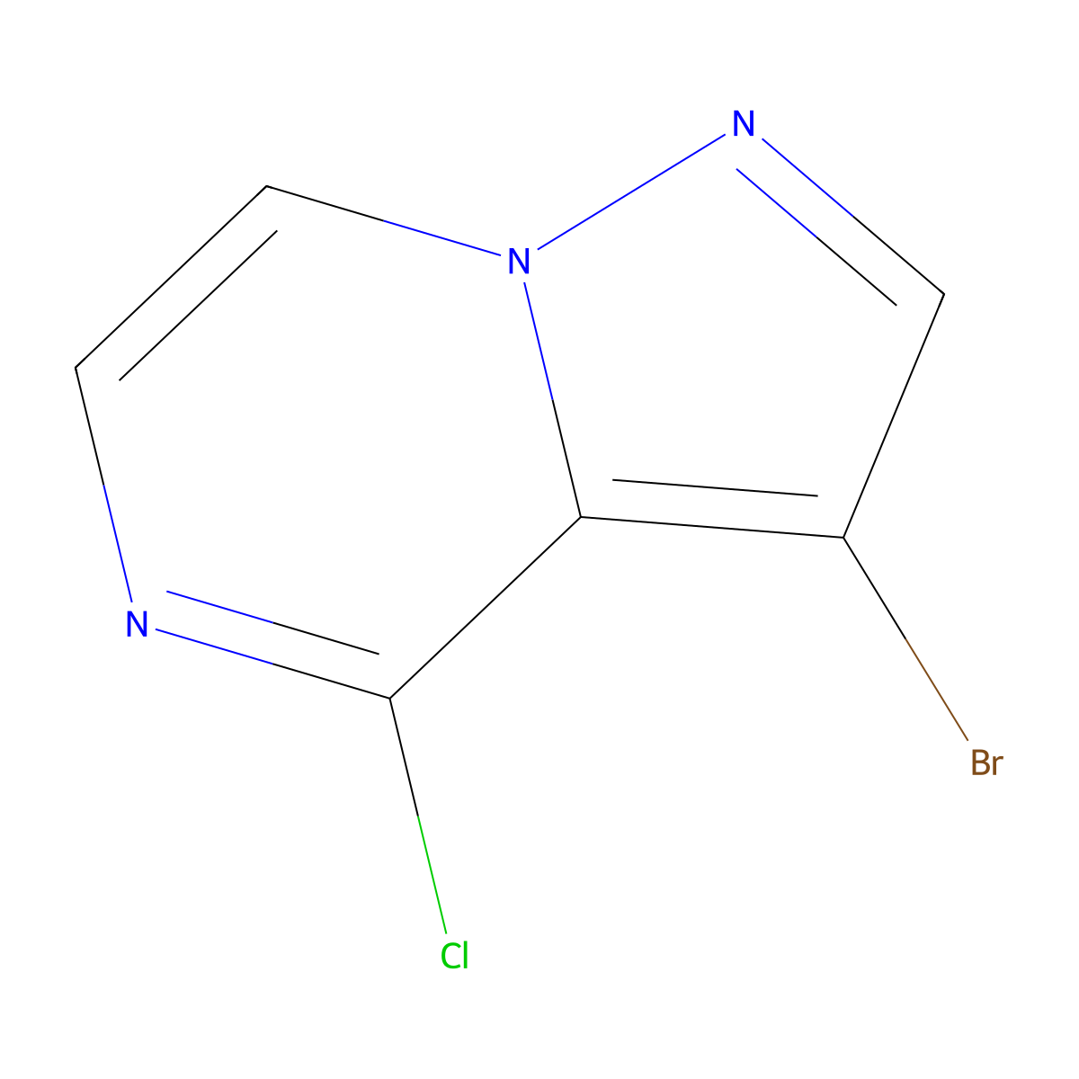 3-Bromo-4-chloropyrazolo[1,5-a]pyrazine molecular structure, CAS 2172096-78-3