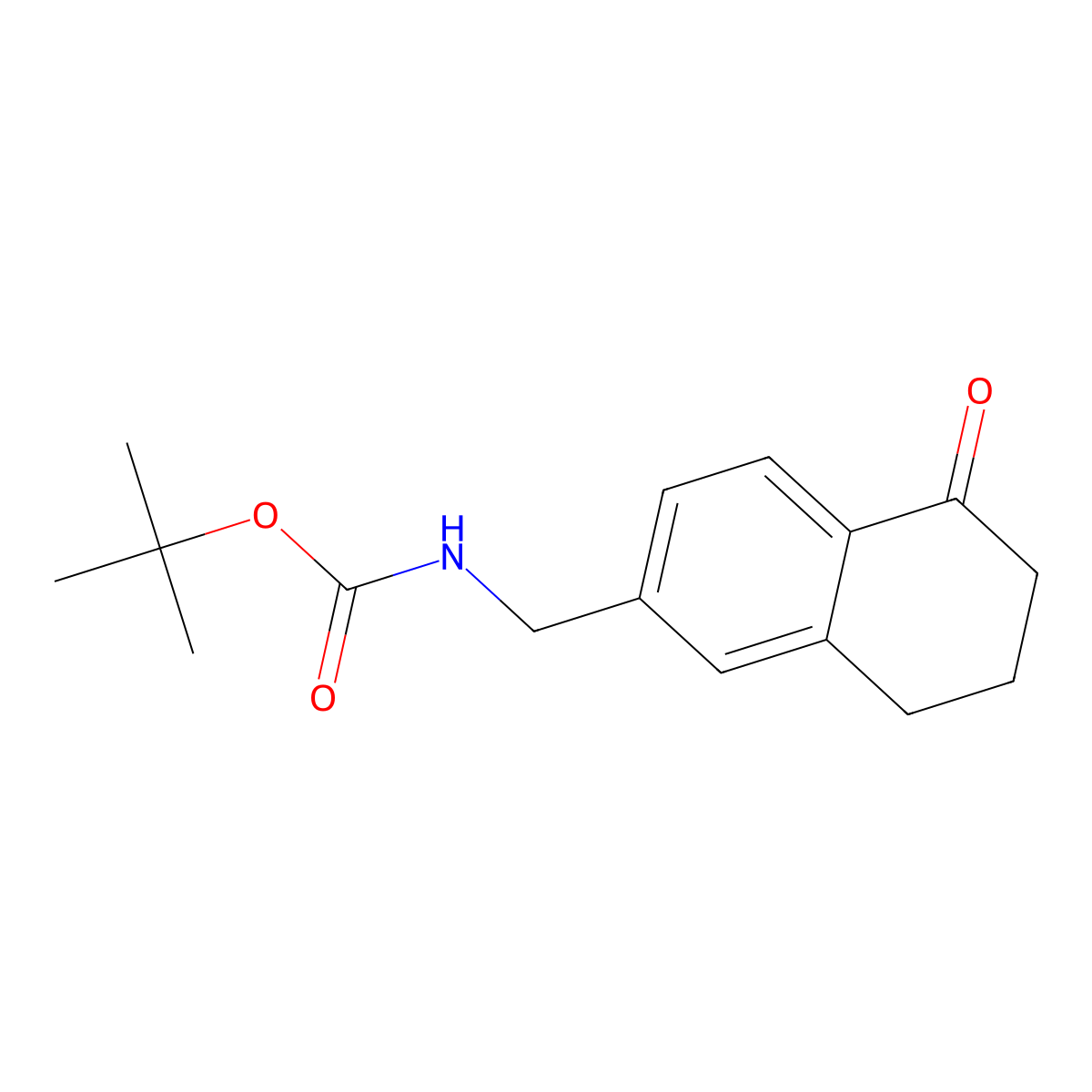 tert-butyl N-[(5-oxo-5,6,7,8-tetrahydronaphthalen-2-yl)methyl]carbamate molecular structure, CAS 2172097-20-8