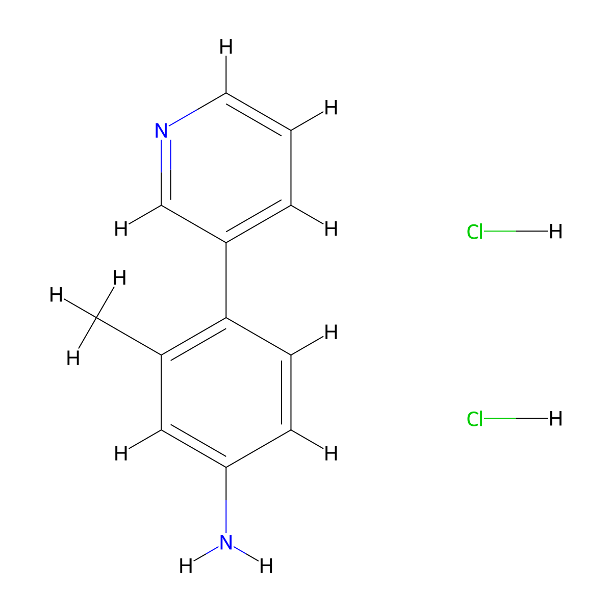 3-Methyl-4-(pyridin-3-yl)aniline dihydrochloride molecular structure, CAS 2172097-29-7