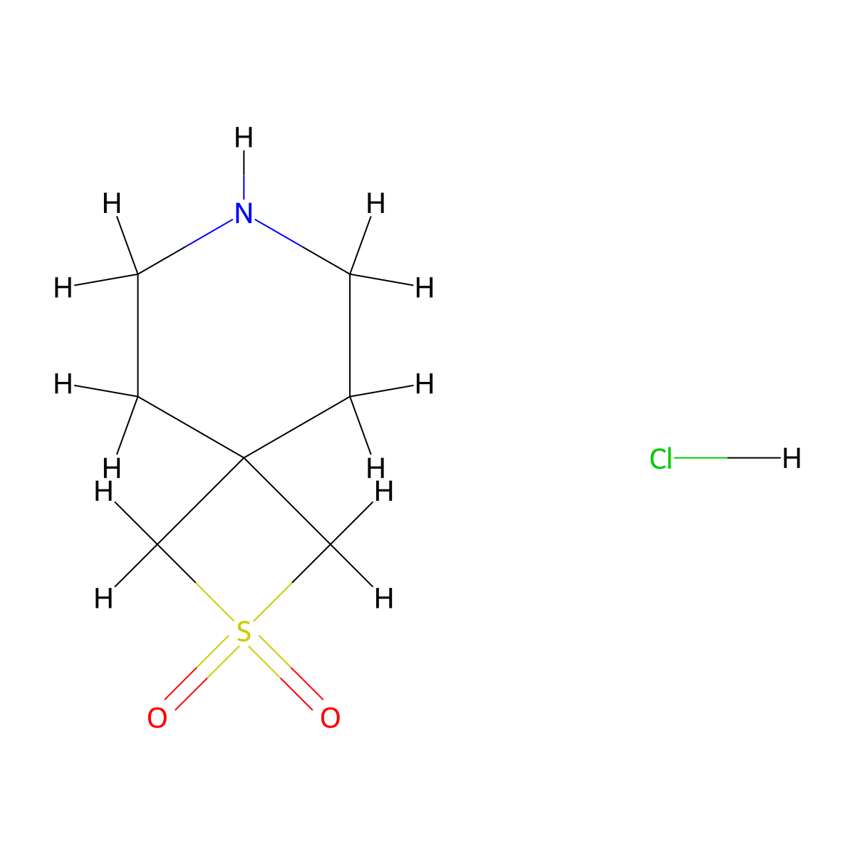 2-Thia-7-azaspiro[3.5]nonane 2,2-dioxide hydrochloride molecular structure, CAS 2172098-44-9