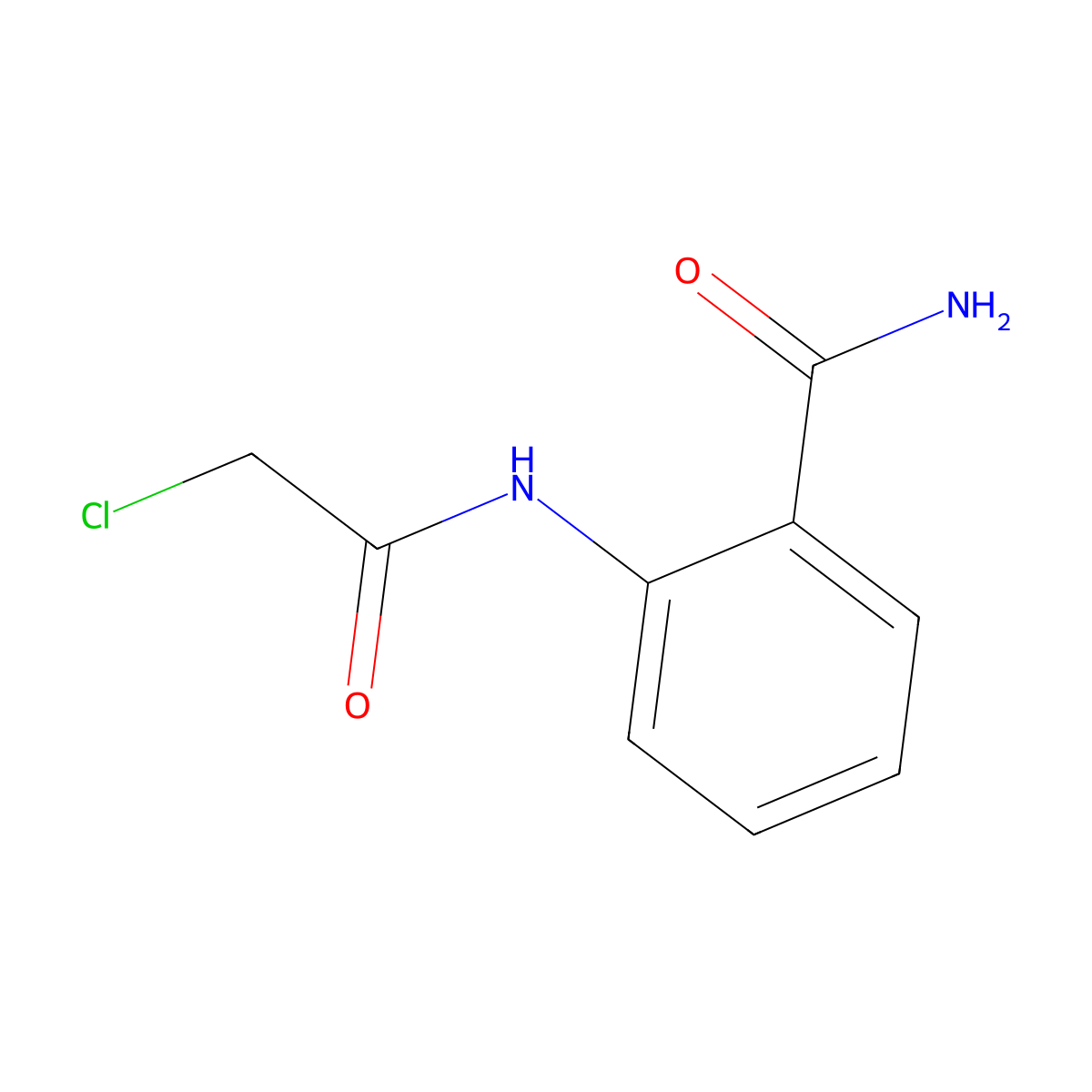 2'-Carbamoyl-2-chloroacetanilide molecular structure, CAS 21721-78-8