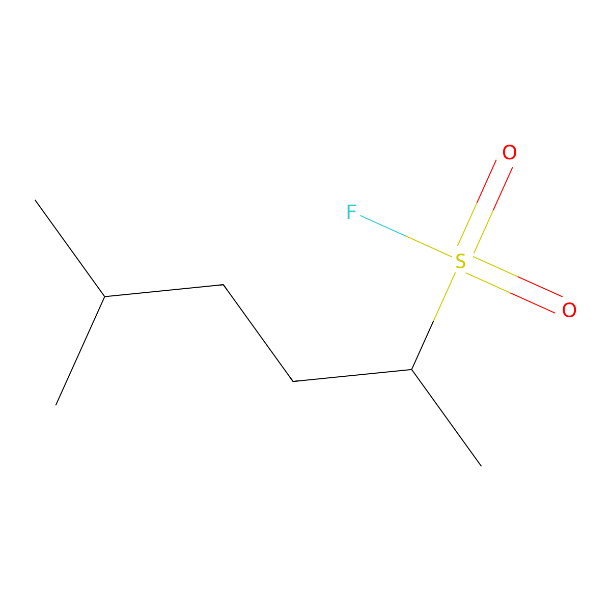 5-Methylhexane-2-sulfonyl fluoride molecular structure, CAS 2172104-58-2