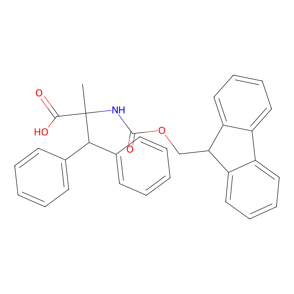 2-({[(9H-fluoren-9-yl)methoxy]carbonyl}amino)-2-methyl-3,3-diphenylpropanoic acid molecular structure, CAS 2172109-50-9