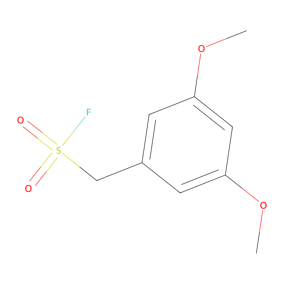(3,5-Dimethoxyphenyl)methanesulfonyl fluoride molecular structure, CAS 2172112-93-3