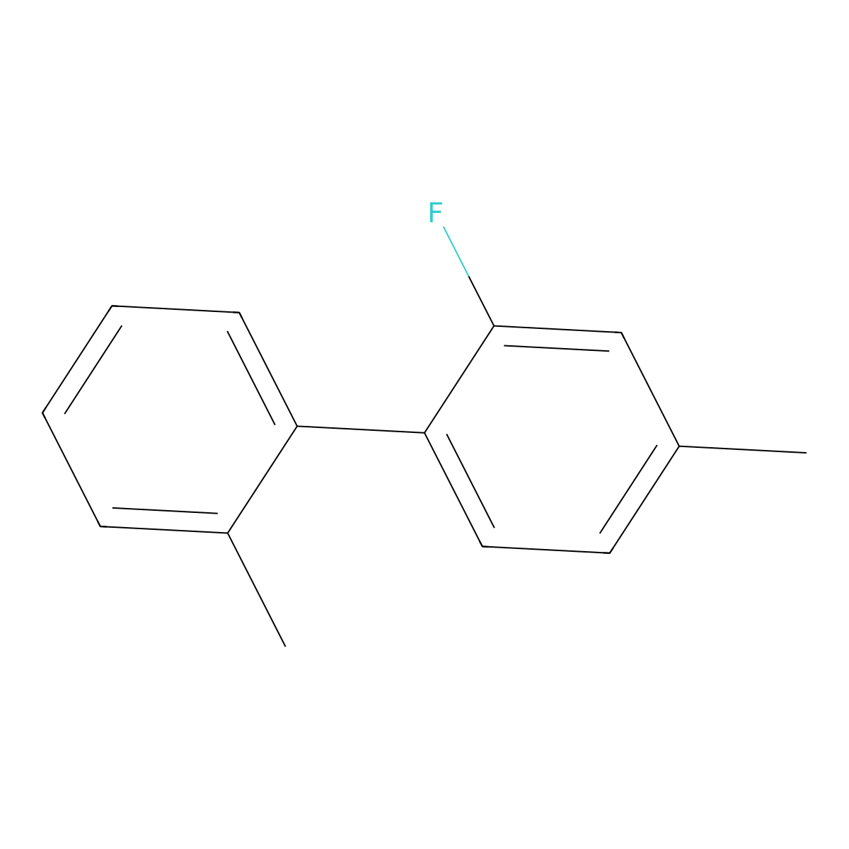 2-Fluoro-4-methyl-1-(2-methylphenyl)benzene molecular structure, CAS 2172113-02-7