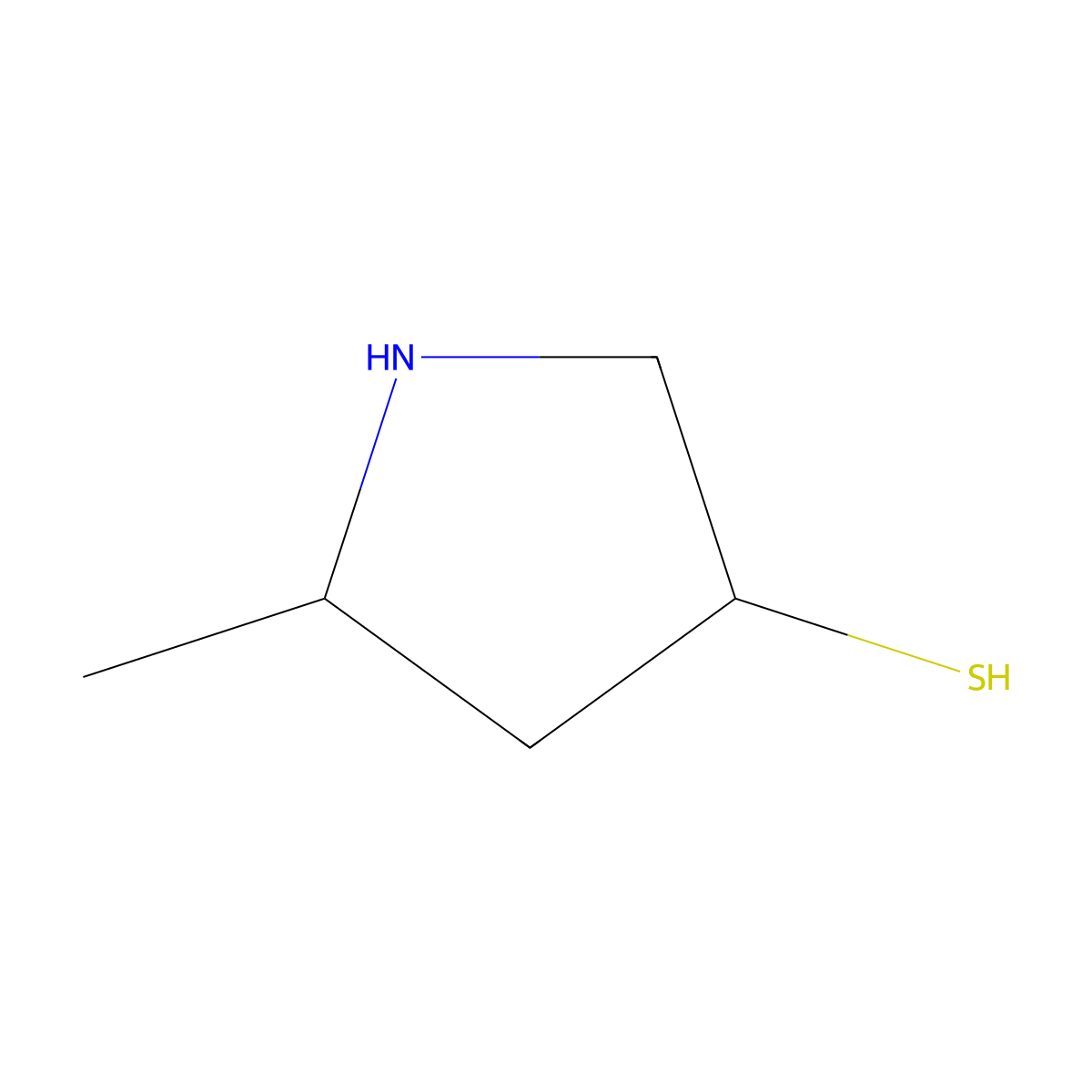 5-Methylpyrrolidine-3-thiol molecular structure, CAS 2172114-96-2