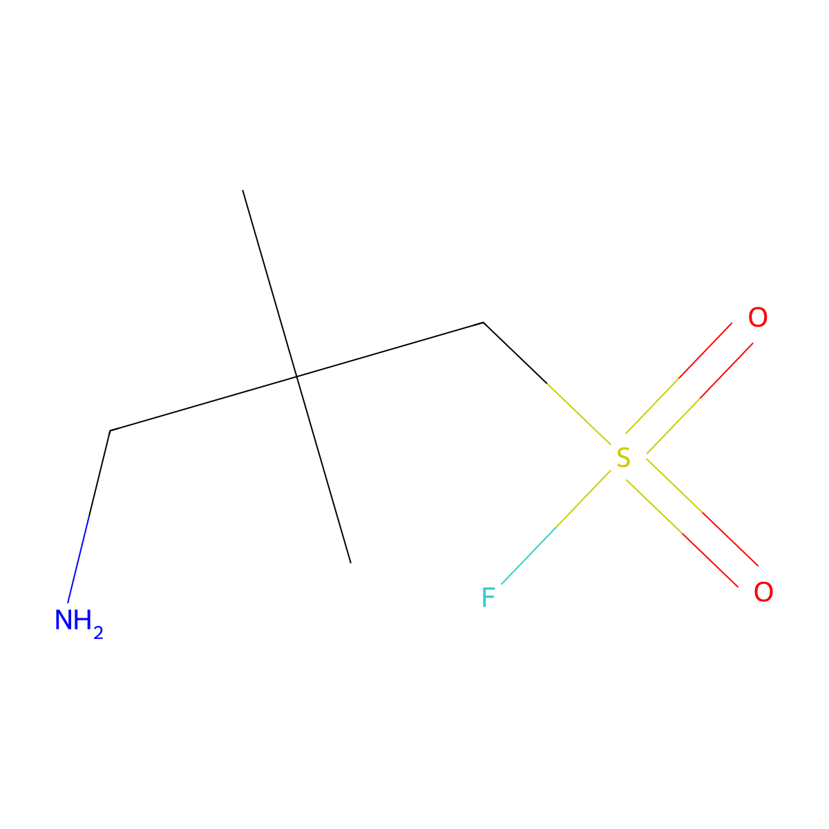 3-Amino-2,2-dimethylpropane-1-sulfonyl fluoride molecular structure, CAS 2172116-70-8