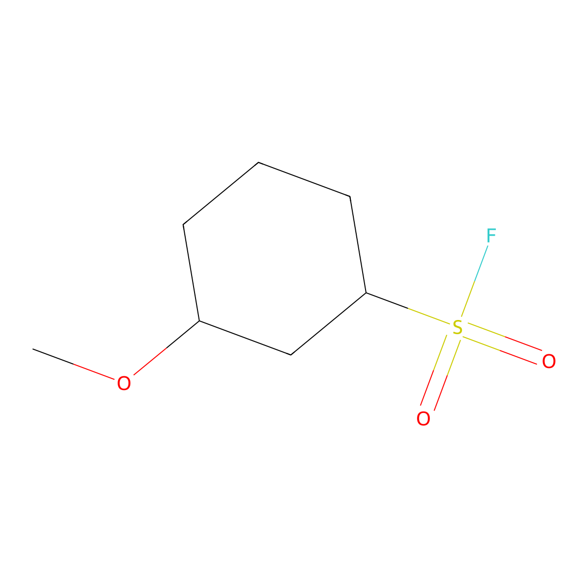 3-Methoxycyclohexane-1-sulfonyl fluoride molecular structure, CAS 2172119-13-8