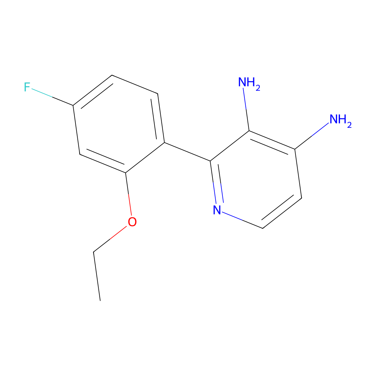 2-(2-Ethoxy-4-fluorophenyl)pyridine-3,4-diamine molecular structure, CAS 2172119-65-0
