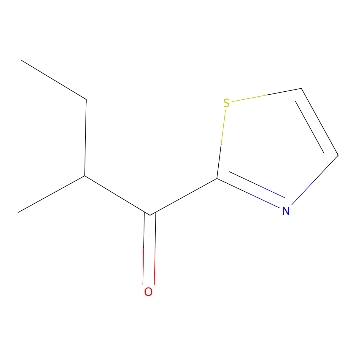 2-Methyl-1-(1,3-thiazol-2-yl)butan-1-one molecular structure, CAS 2172120-94-2