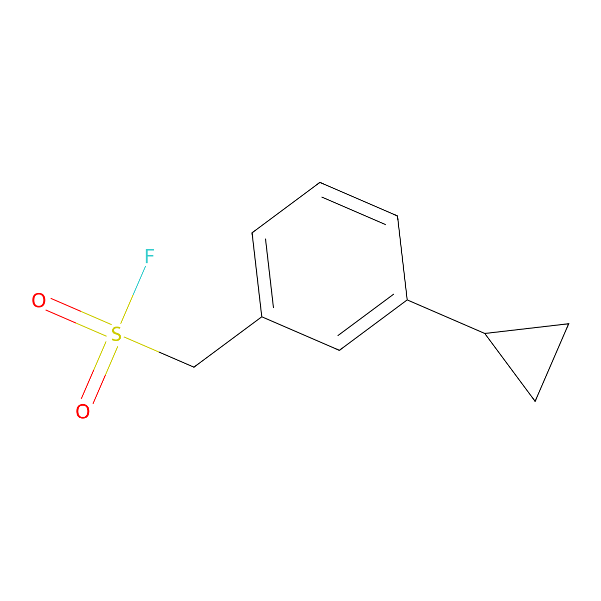 (3-Cyclopropylphenyl)methanesulfonyl fluoride molecular structure, CAS 2172122-26-6