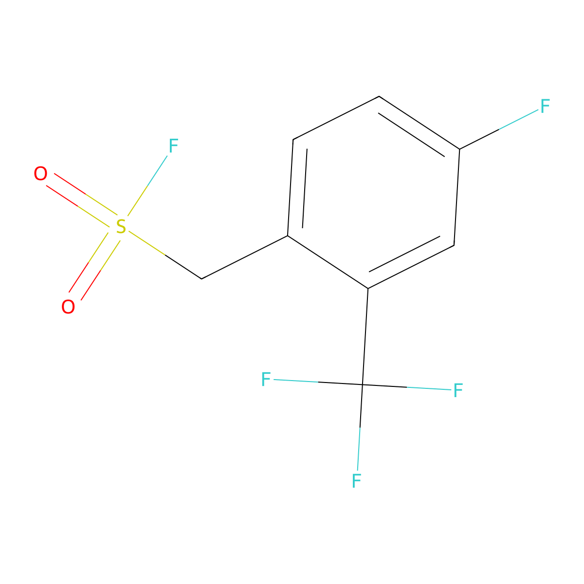 [4-Fluoro-2-(trifluoromethyl)phenyl]methanesulfonyl fluoride molecular structure, CAS 2172123-49-6