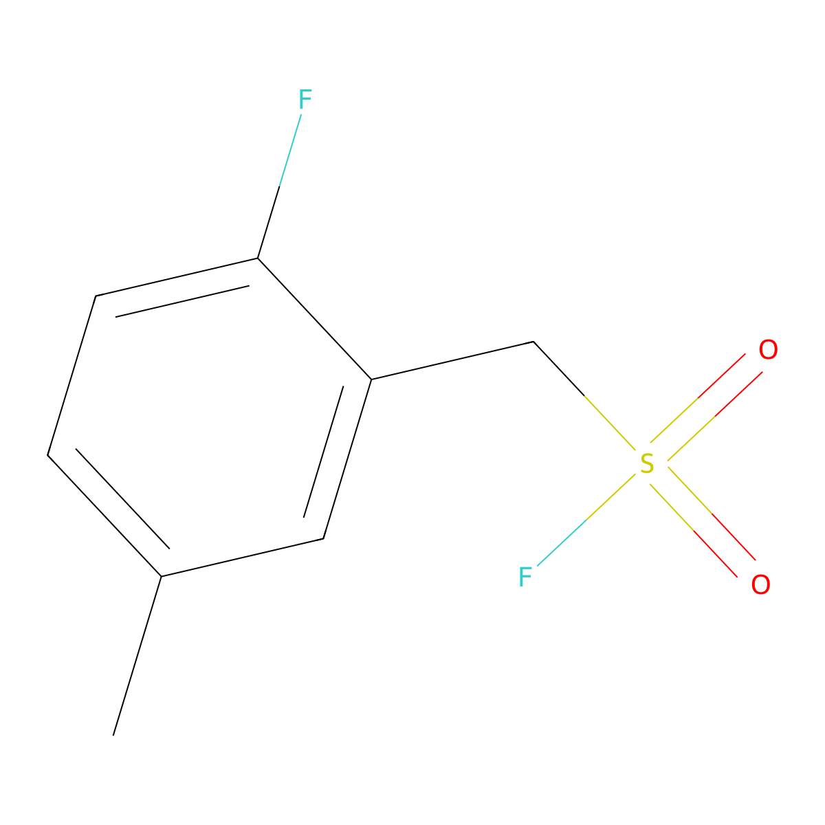 (2-Fluoro-5-methylphenyl)methanesulfonyl fluoride molecular structure, CAS 2172125-73-2