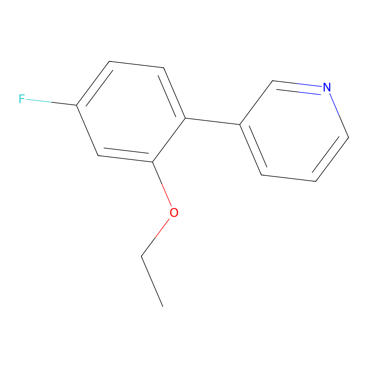 3-(2-Ethoxy-4-fluorophenyl)pyridine molecular structure, CAS 2172127-52-3