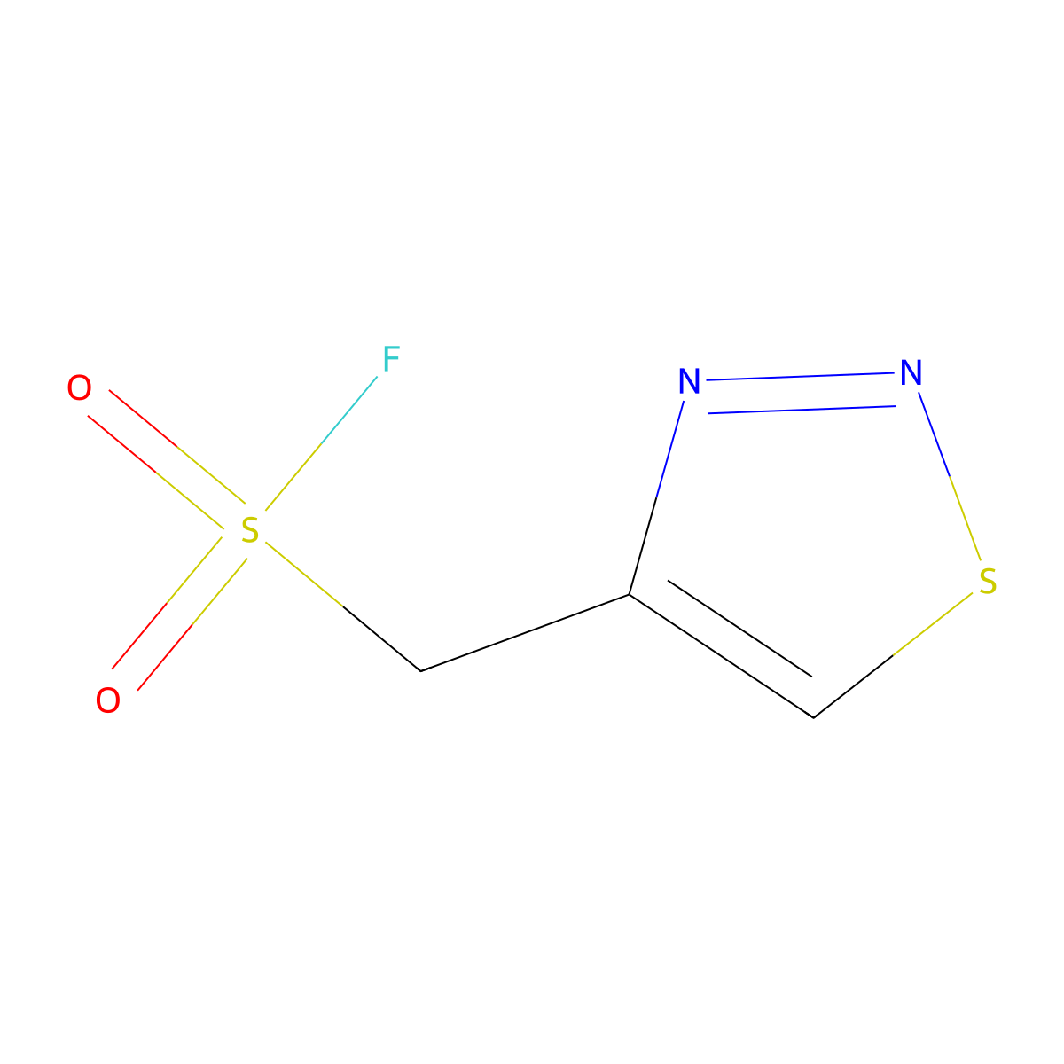 (1,2,3-Thiadiazol-4-yl)methanesulfonyl fluoride molecular structure, CAS 2172129-44-9