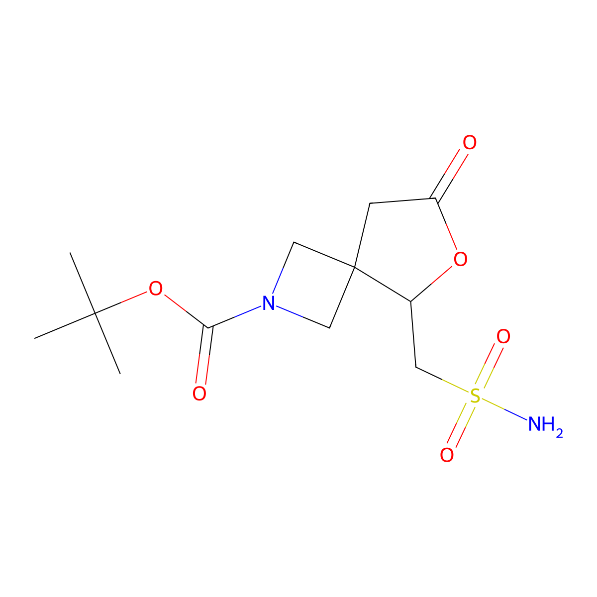 Tert-butyl 7-oxo-5-(sulfamoylmethyl)-6-oxa-2-azaspiro[3.4]octane-2-carboxylate molecular structure, CAS 2172130-61-7