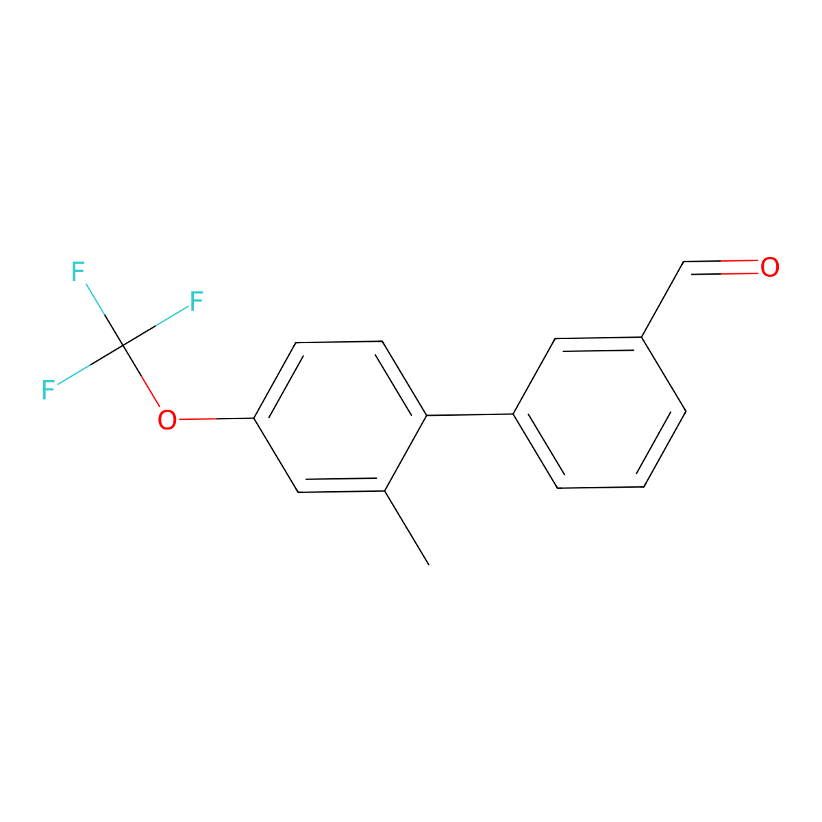 3-[2-Methyl-4-(trifluoromethoxy)phenyl]benzaldehyde molecular structure, CAS 2172131-82-5