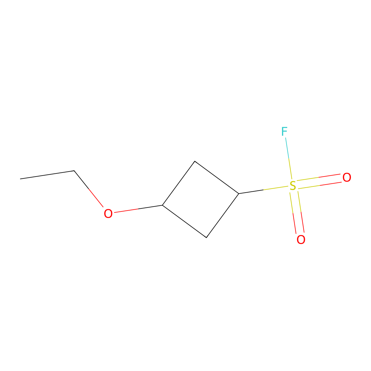3-Ethoxycyclobutane-1-sulfonyl fluoride molecular structure, CAS 2172143-21-2