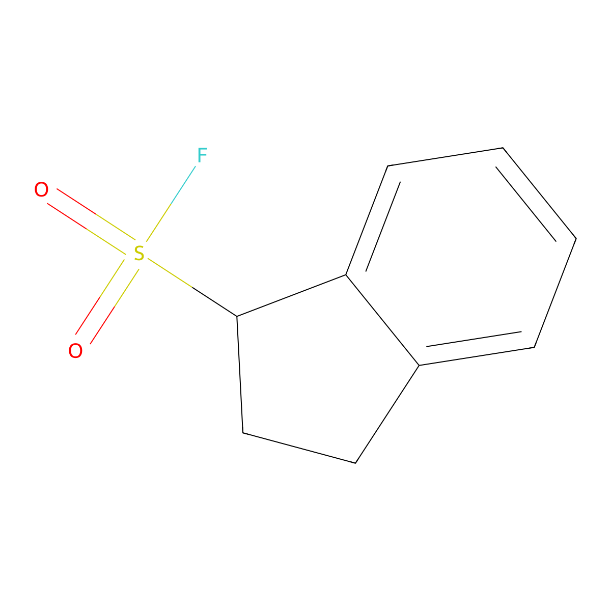 2,3-dihydro-1H-indene-1-sulfonyl fluoride molecular structure, CAS 2172145-34-3