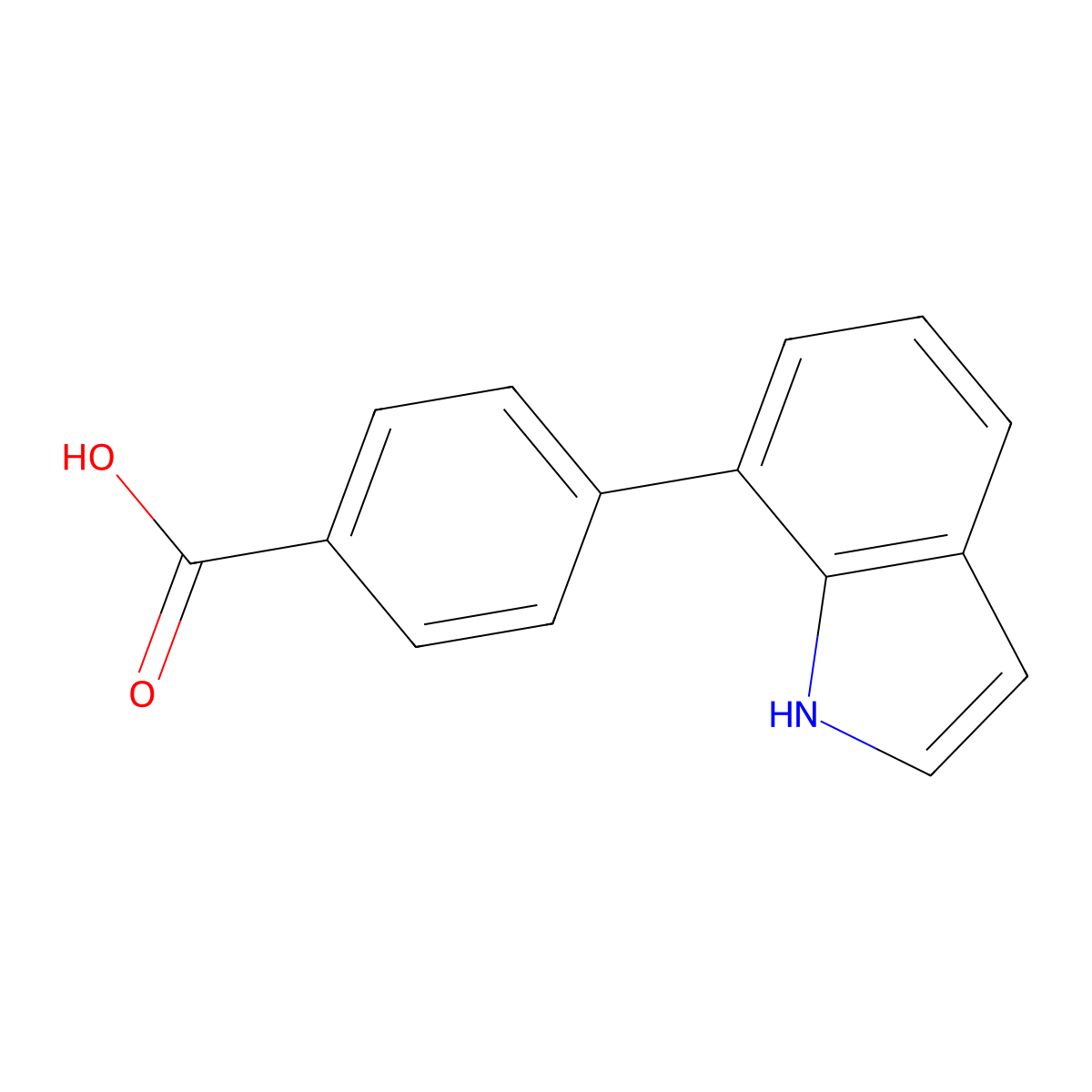 4-(1H-indol-7-yl)benzoic acid molecular structure, CAS 2172146-07-3