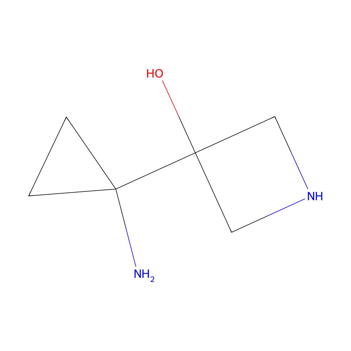 3-(1-Aminocyclopropyl)azetidin-3-ol molecular structure, CAS 2172152-28-0