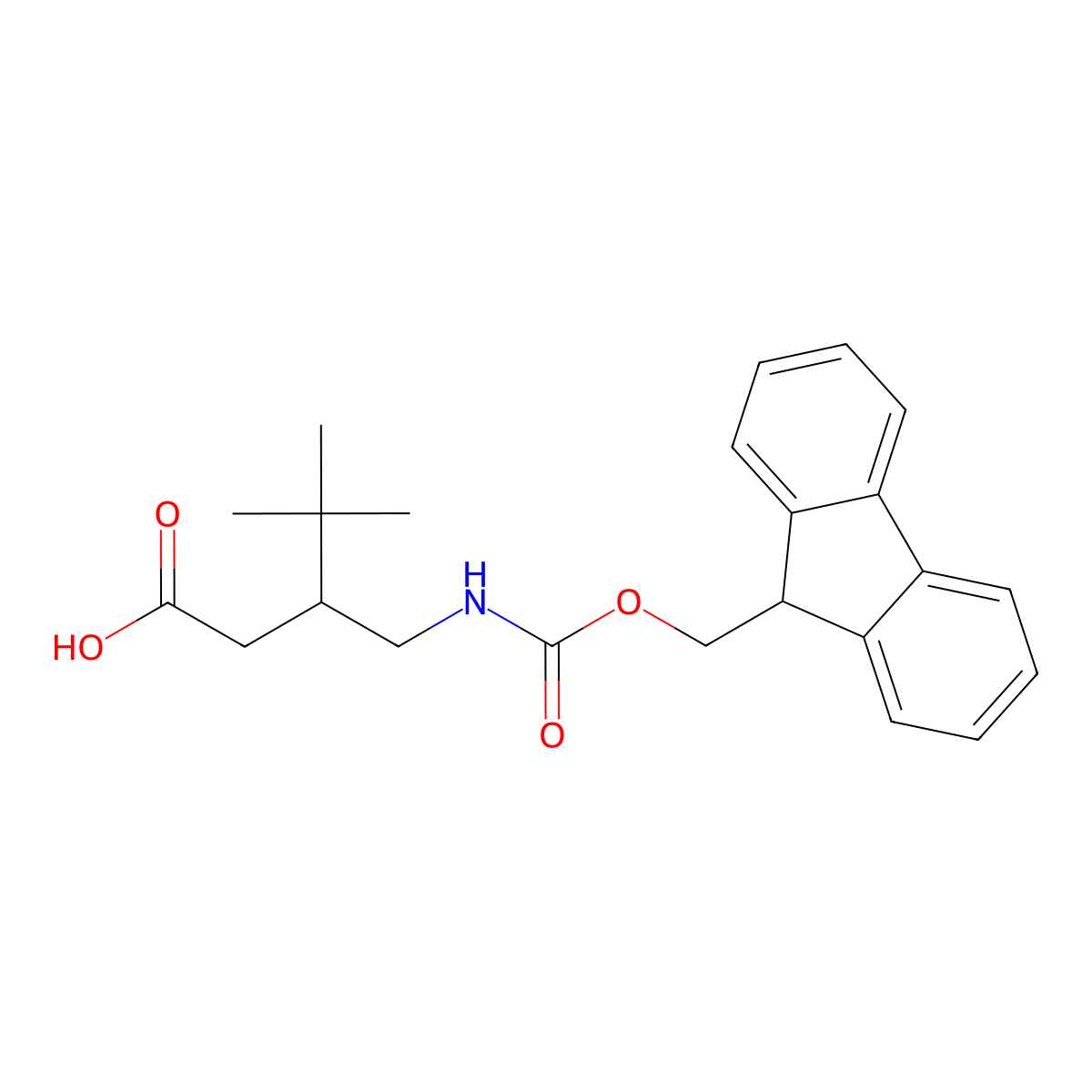 3-[({[(9H-fluoren-9-yl)methoxy]carbonyl}amino)methyl]-4,4-dimethylpentanoic acid molecular structure, CAS 2172154-93-5
