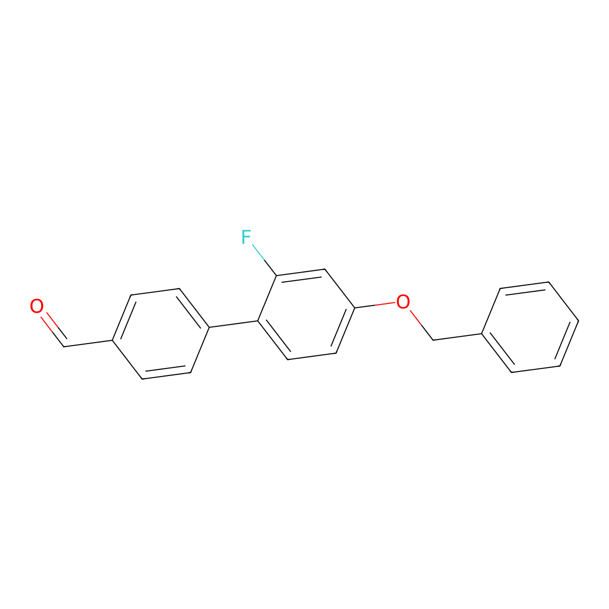 4-[4-(Benzyloxy)-2-fluorophenyl]benzaldehyde molecular structure, CAS 2172157-57-0