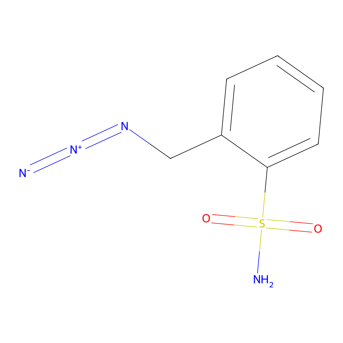 2-(Azidomethyl)benzene-1-sulfonamide molecular structure, CAS 2172161-70-3
