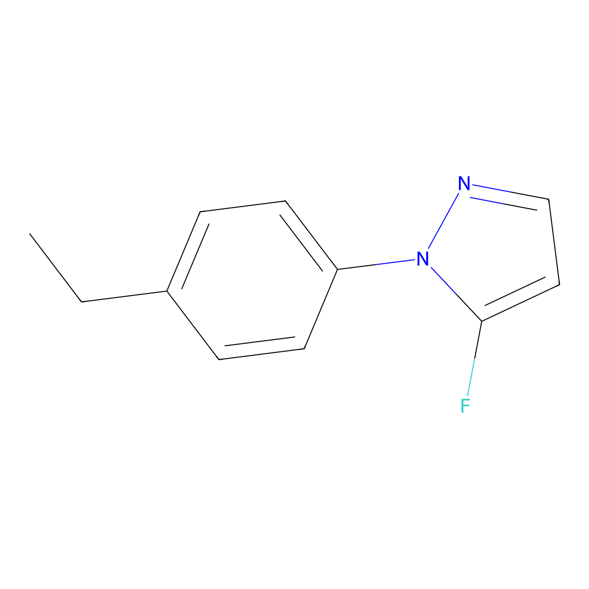 1-(4-ethylphenyl)-5-fluoro-1H-pyrazole molecular structure, CAS 2172162-13-7
