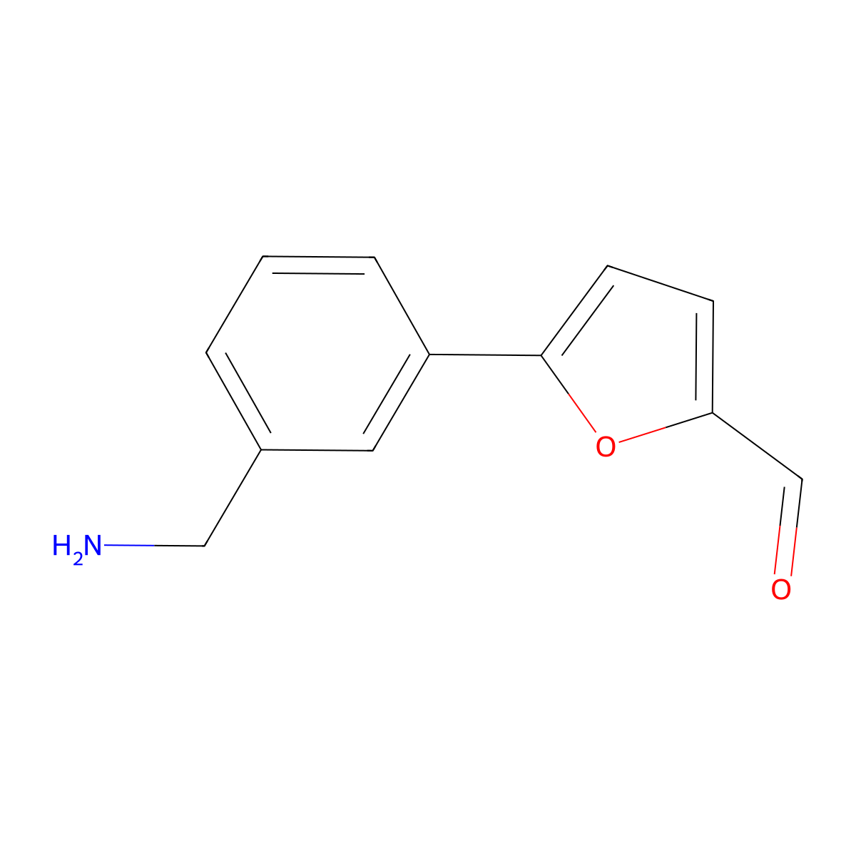 5-[3-(Aminomethyl)phenyl]furan-2-carbaldehyde molecular structure, CAS 2172163-20-9