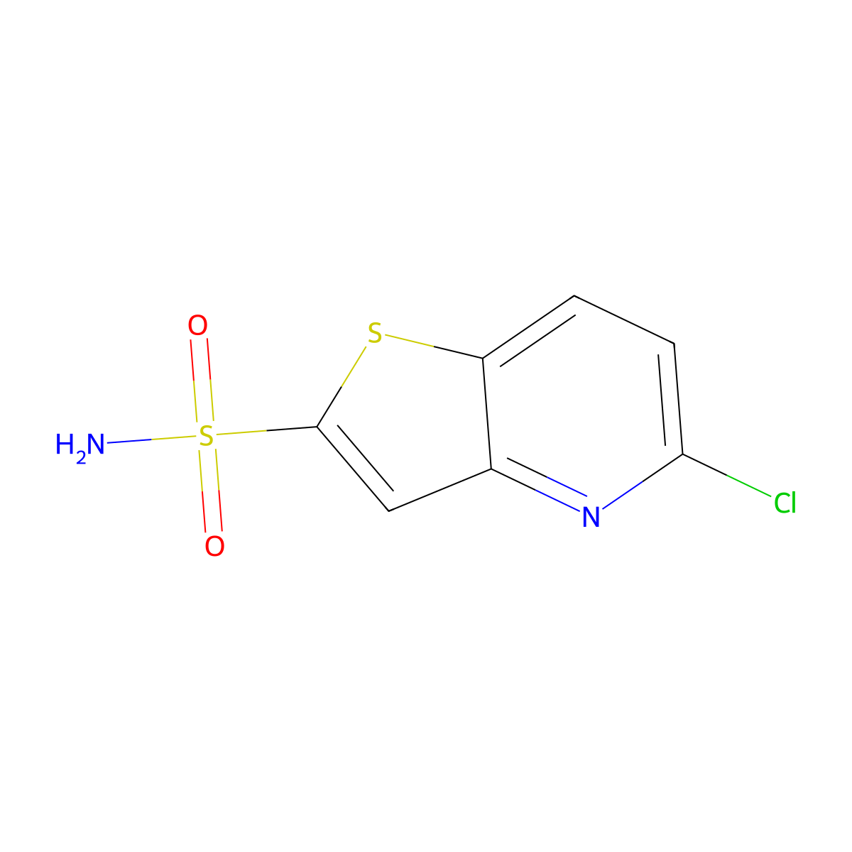 5-Chlorothieno[3,2-b]pyridine-2-sulfonamide molecular structure, CAS 2172169-14-9