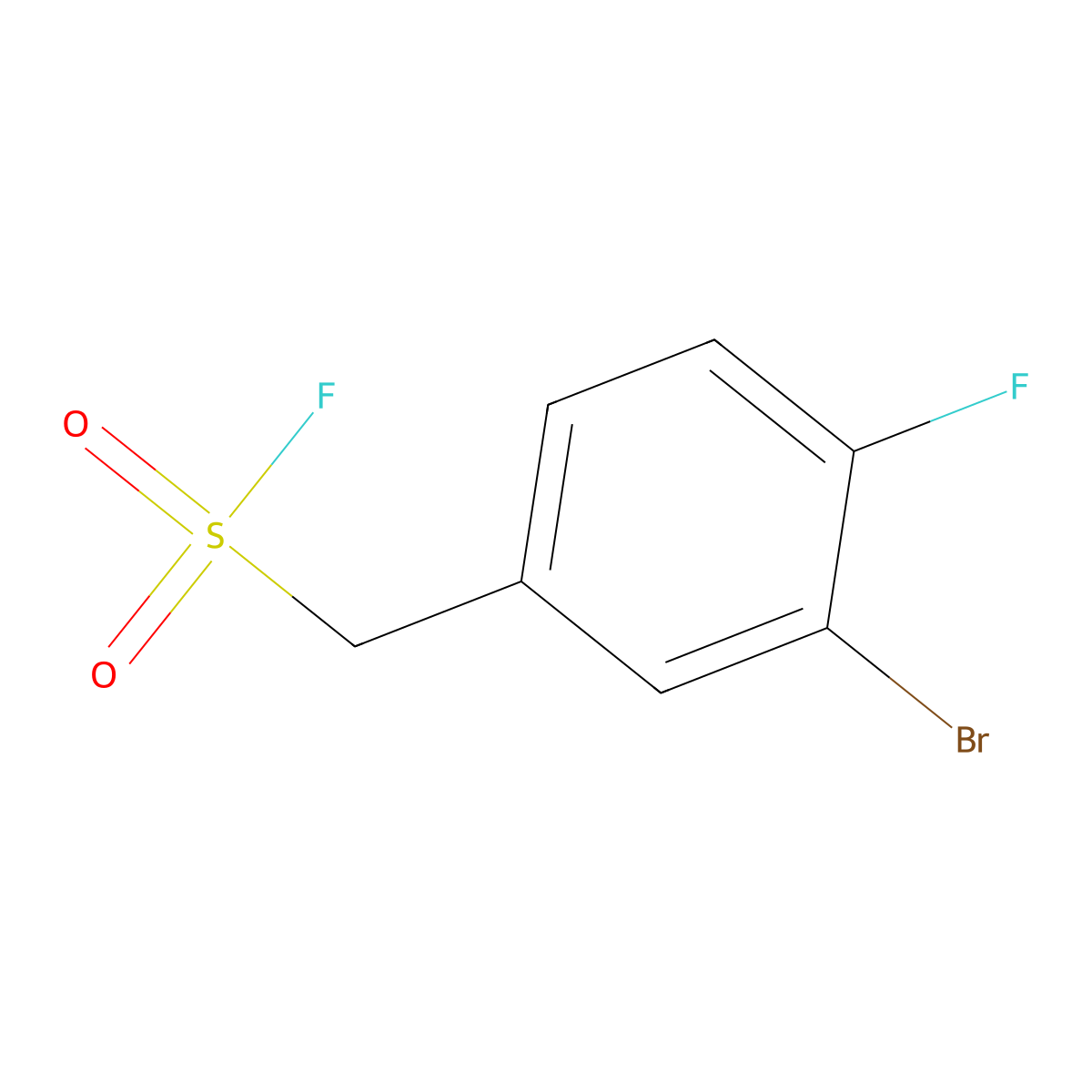 (3-Bromo-4-fluorophenyl)methanesulfonyl fluoride molecular structure, CAS 2172179-81-4