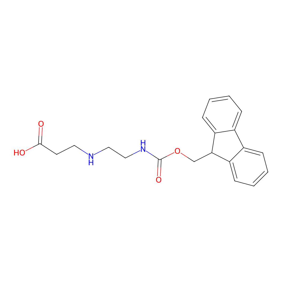 3-{[2-({[(9H-fluoren-9-yl)methoxy]carbonyl}amino)ethyl]amino}propanoic acid molecular structure, CAS 2172183-82-1