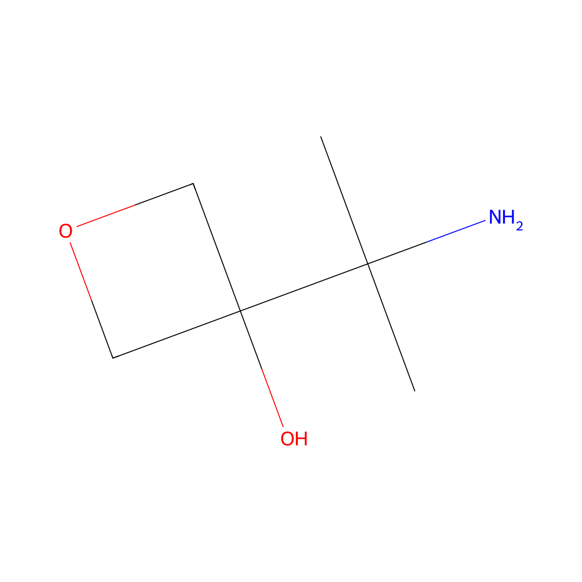 3-(2-Aminopropan-2-yl)oxetan-3-ol molecular structure, CAS 2172185-10-1