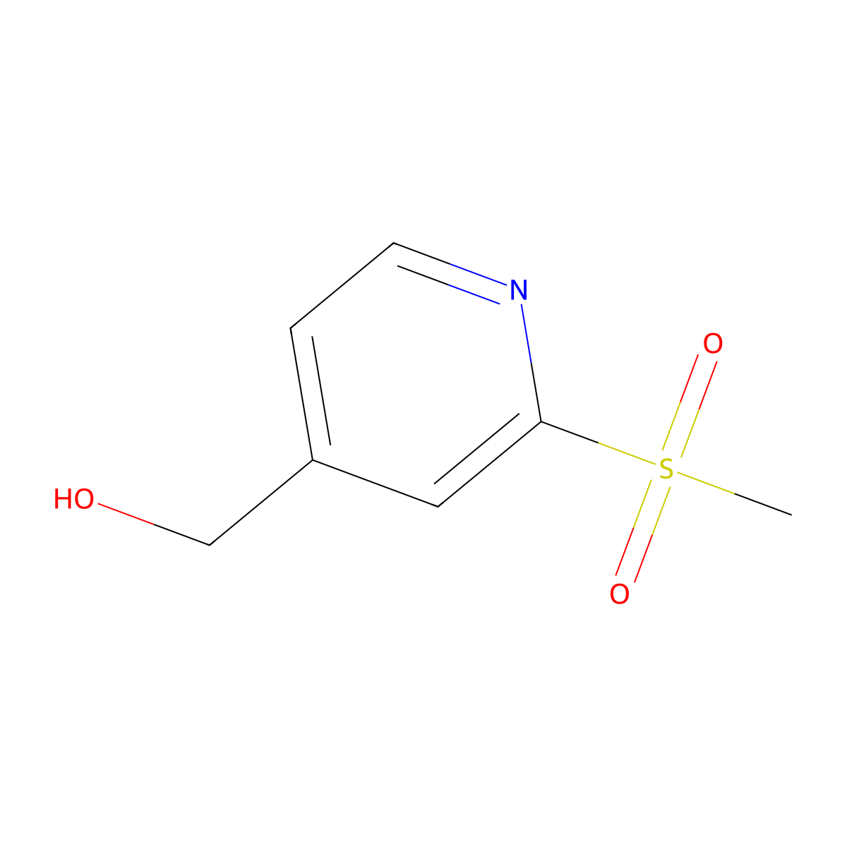 (2-Methanesulfonylpyridin-4-YL)methanol molecular structure, CAS 2172186-38-6