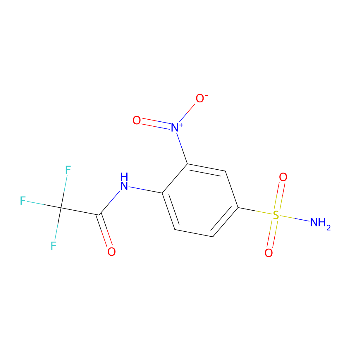 2,2,2-trifluoro-N-(2-nitro-4-sulfamoylphenyl)acetamide molecular structure, CAS 2172187-04-9