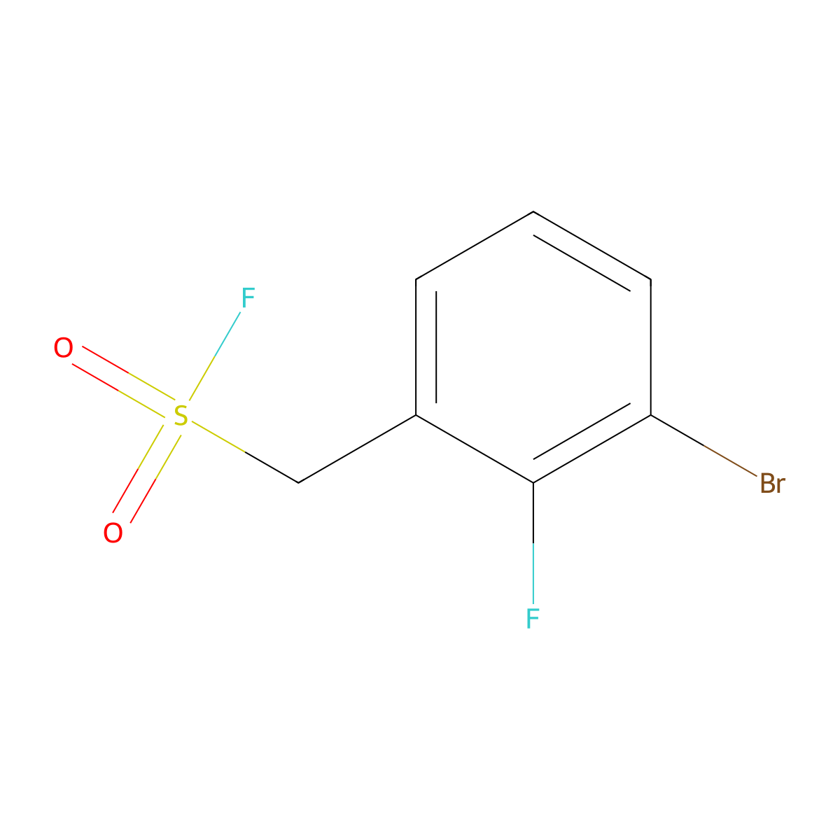 (3-Bromo-2-fluorophenyl)methanesulfonyl fluoride molecular structure, CAS 2172194-88-4