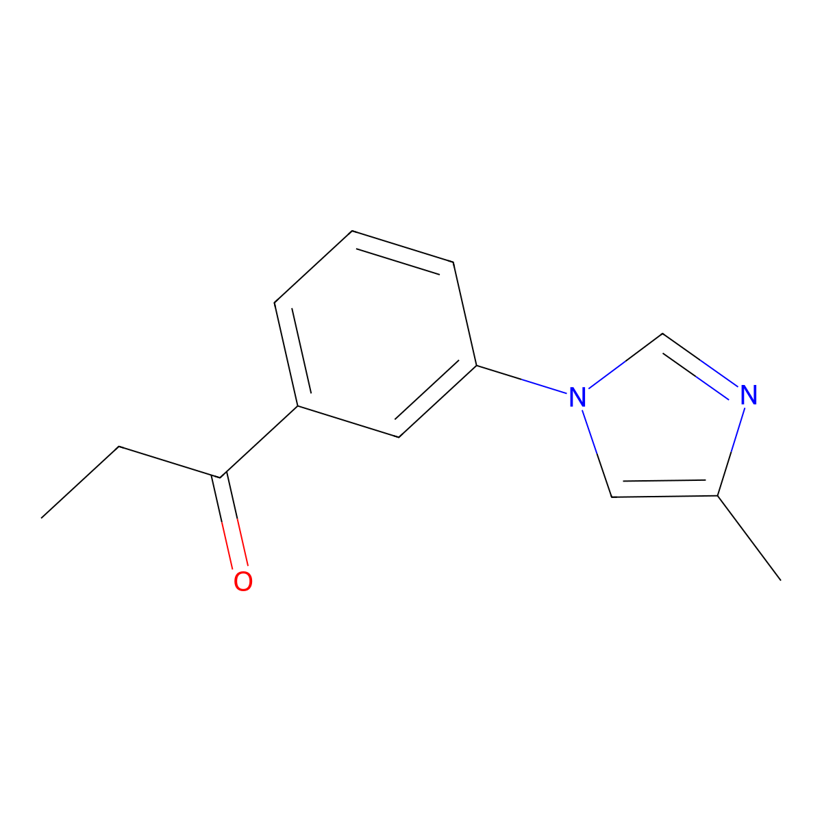 1-[3-(4-methyl-1H-imidazol-1-yl)phenyl]propan-1-one molecular structure, CAS 2172196-77-7