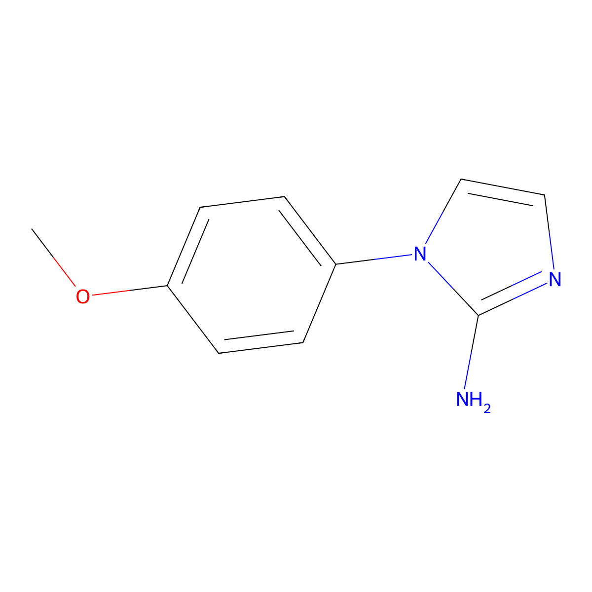 1-(4-Methoxyphenyl)-1H-imidazol-2-amine molecular structure, CAS 21722-06-5