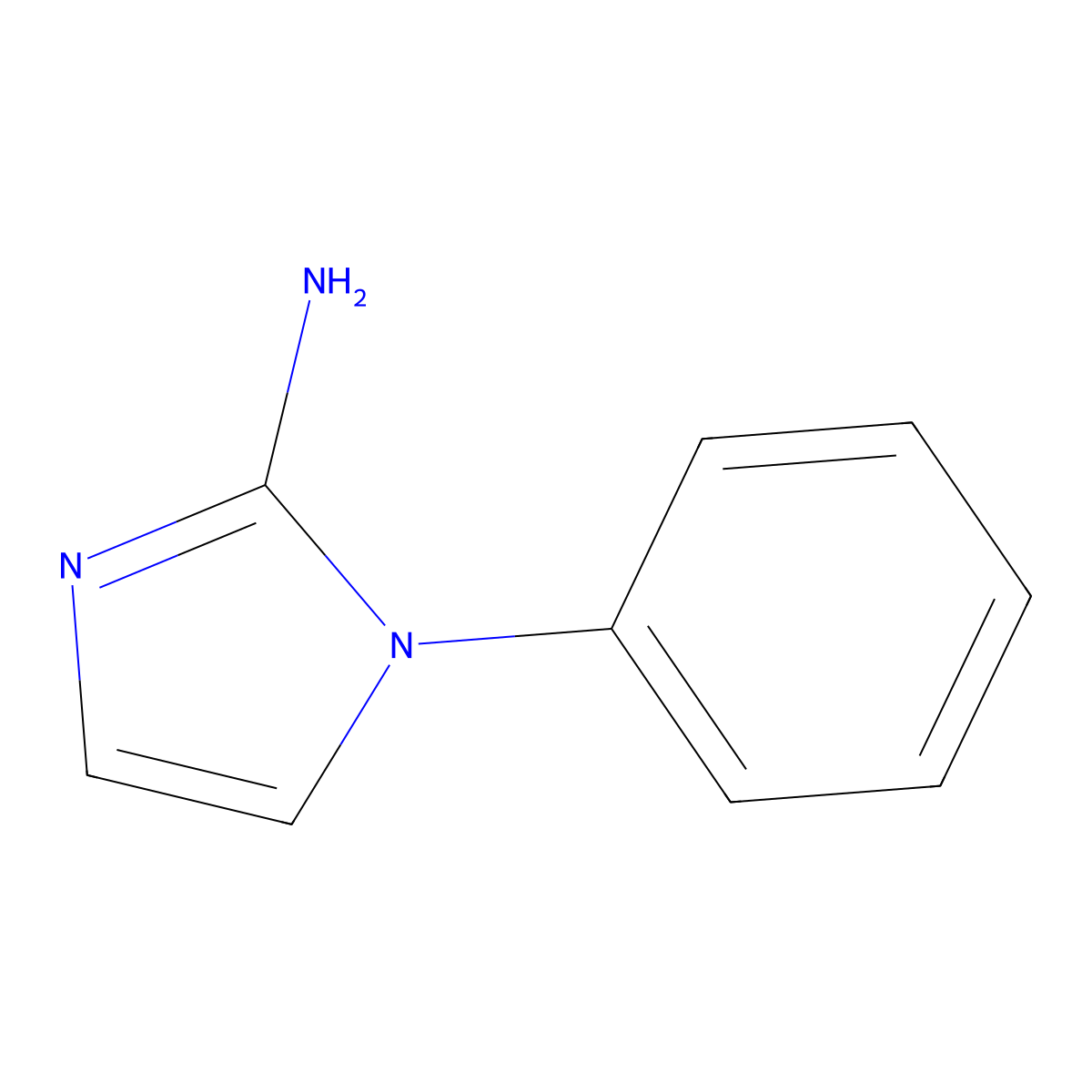 1-Phenyl-1H-imidazol-2-amine molecular structure, CAS 21722-08-7