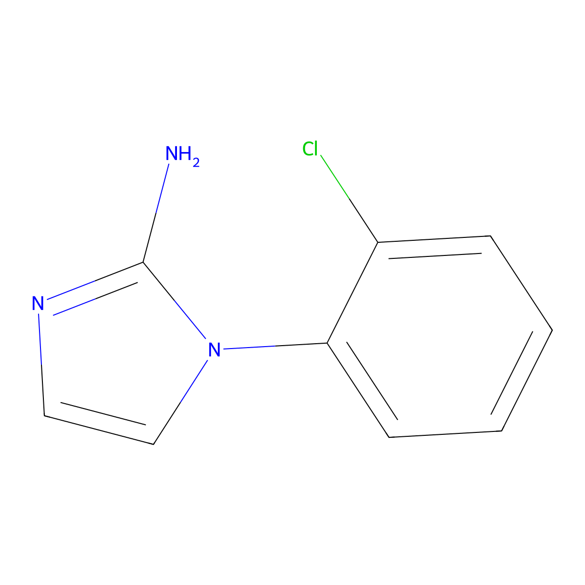 1-(2-chlorophenyl)-1H-imidazol-2-amine molecular structure, CAS 21722-22-5