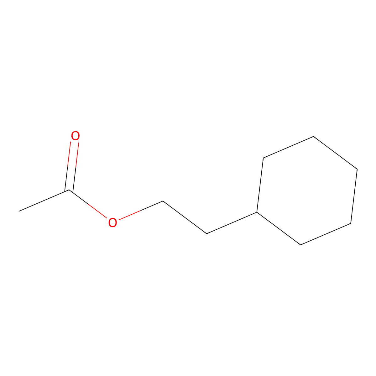 Cyclohexaneethyl acetate molecular structure, CAS 21722-83-8
