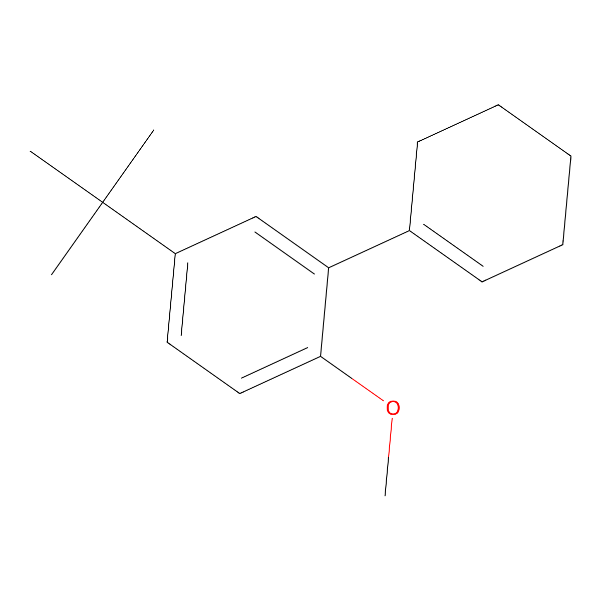 4-Tert-butyl-2-(cyclohex-1-en-1-yl)-1-methoxybenzene molecular structure, CAS 2172205-98-8