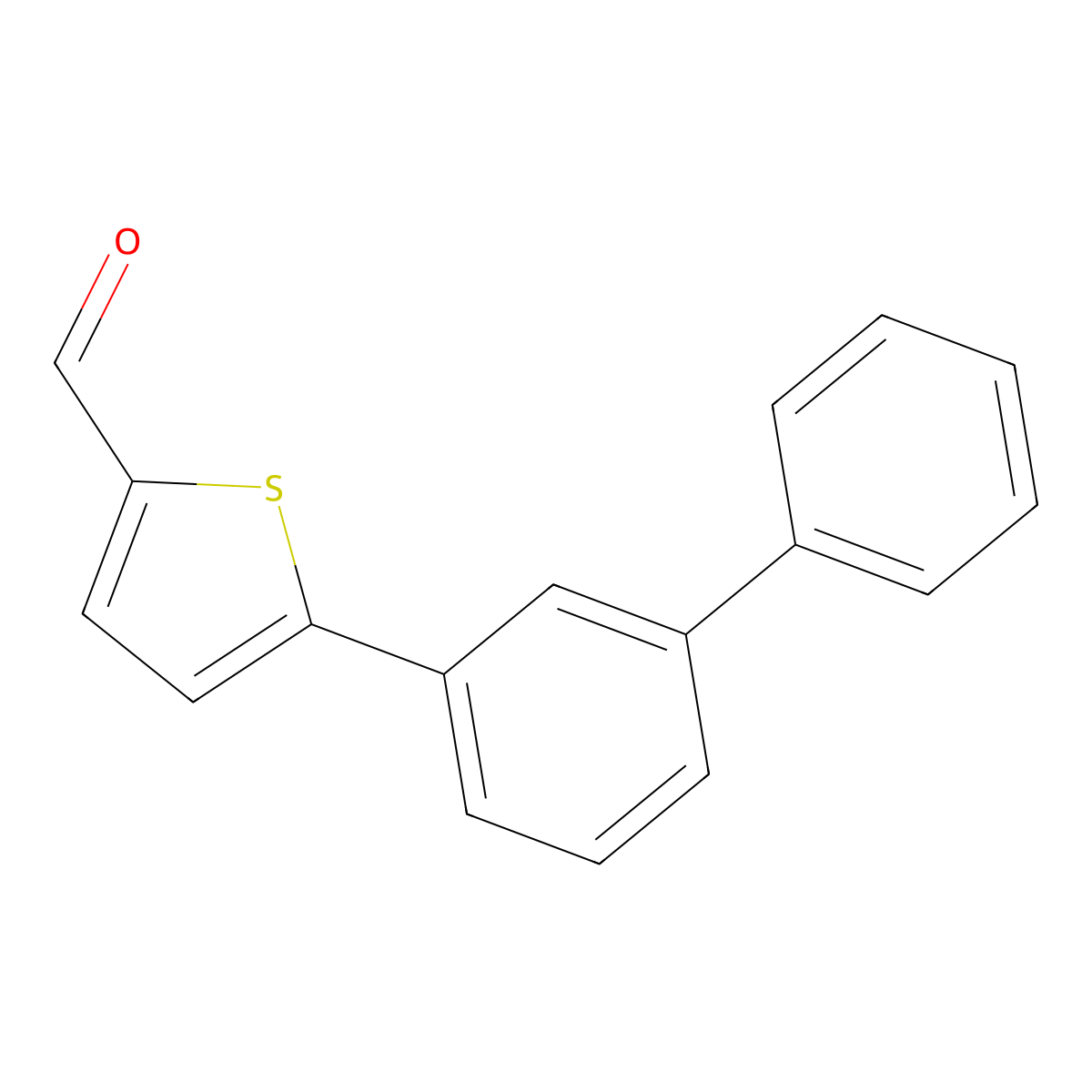 5-(3-Phenylphenyl)thiophene-2-carbaldehyde molecular structure, CAS 2172208-58-9